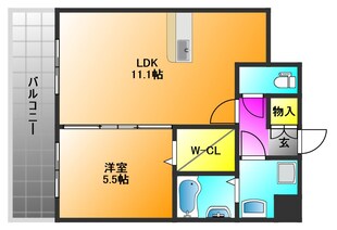 メゾンクラウン大手山の物件間取画像